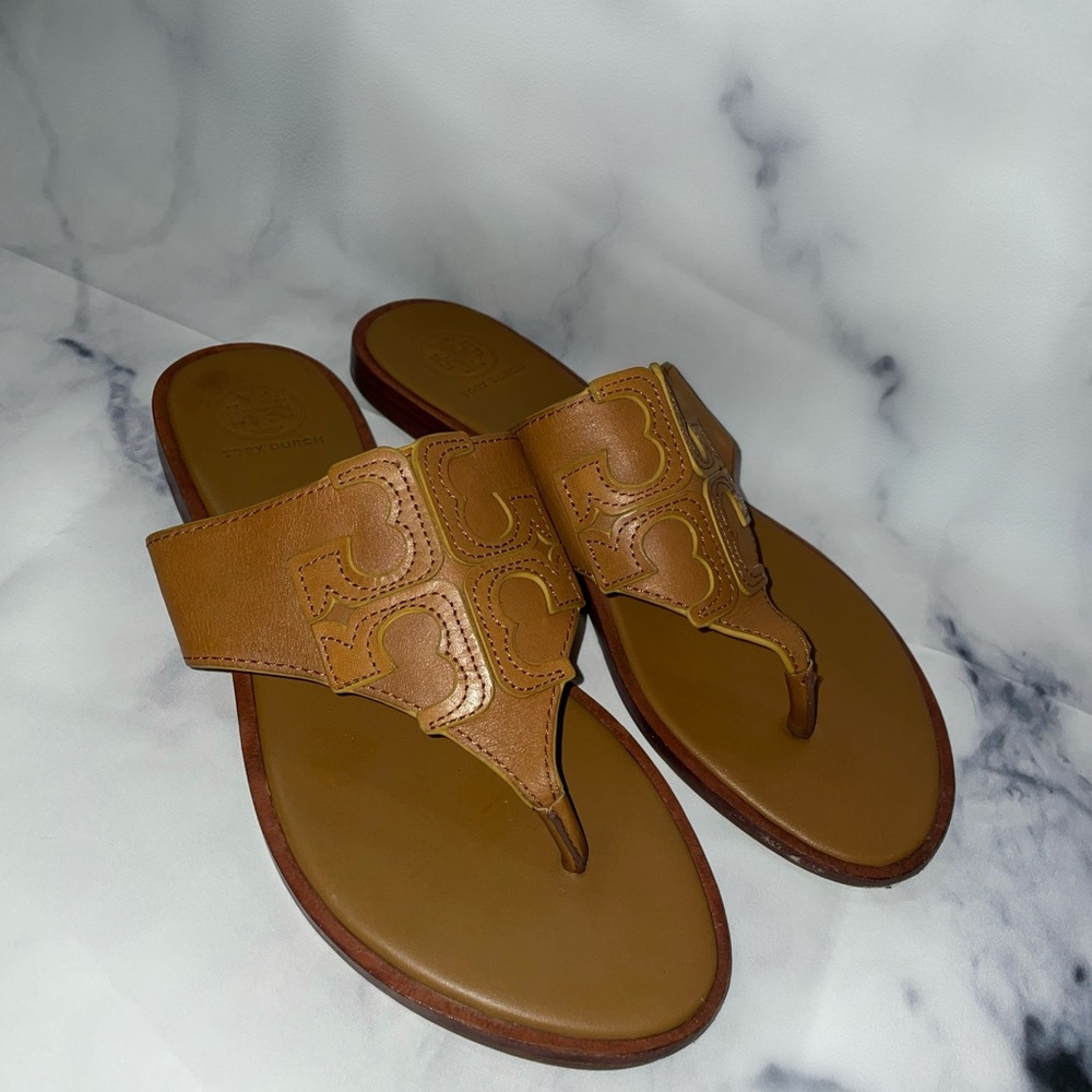 Tory Burch Brown Leather Sandal